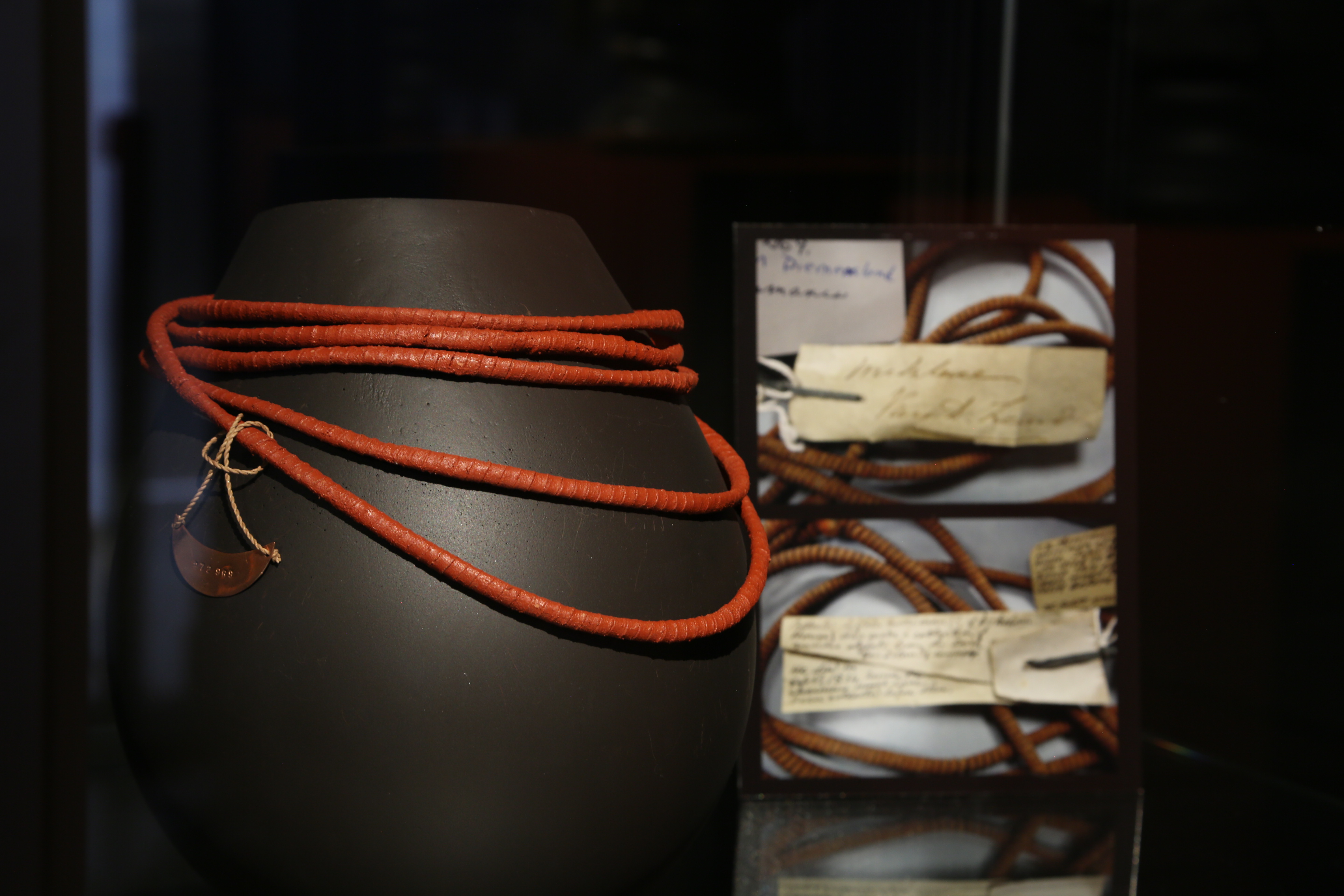 Andrew Gall's work of ochre necklace